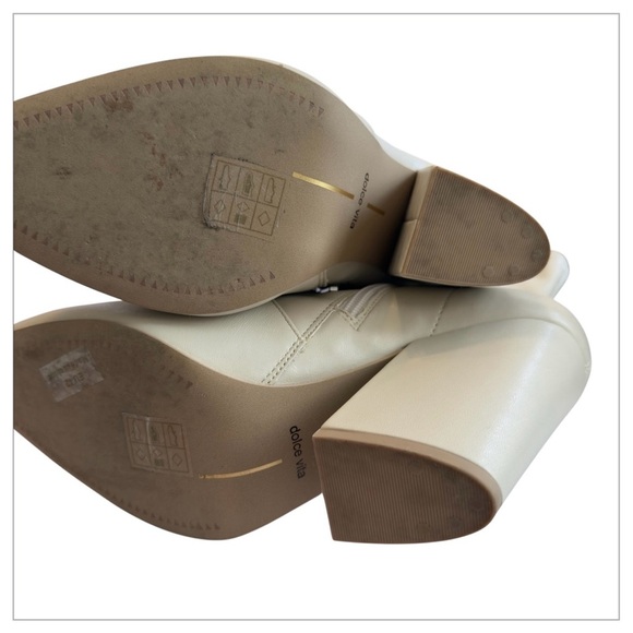 Dolce Vita Nello Womens Faux Leather Pointed Toe Ankle Boots Size 10 - Picture 4 of 7